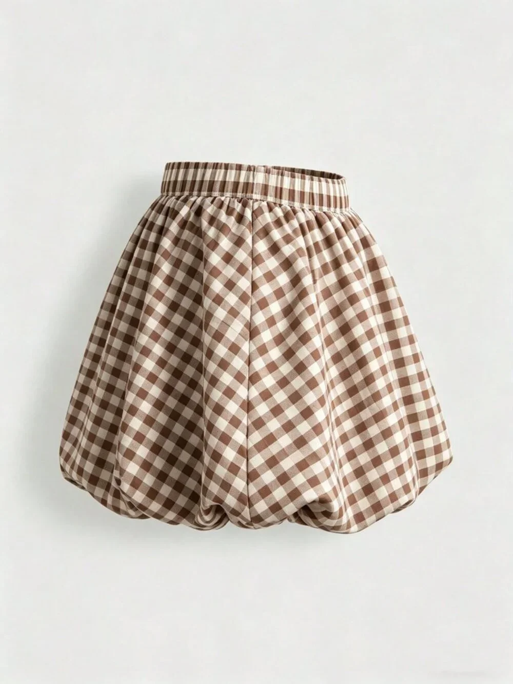 Multicolor Casual Women's Gingham Plaid Mini Skirt High Waist A-Line Skort - Picture 3 of 4